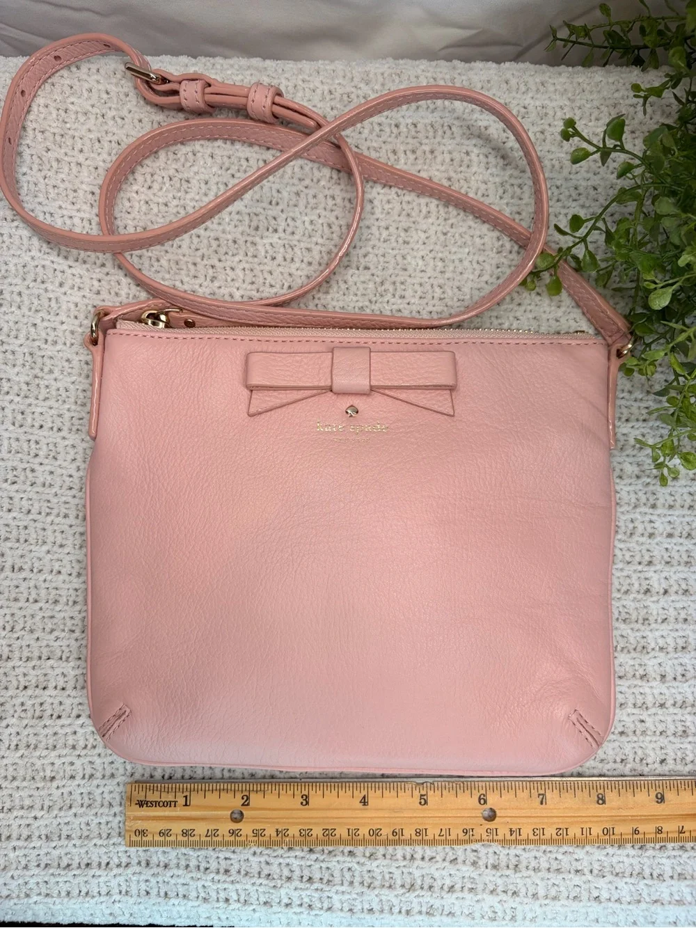 kate spade Pale Pink Leather Bow Crossbody